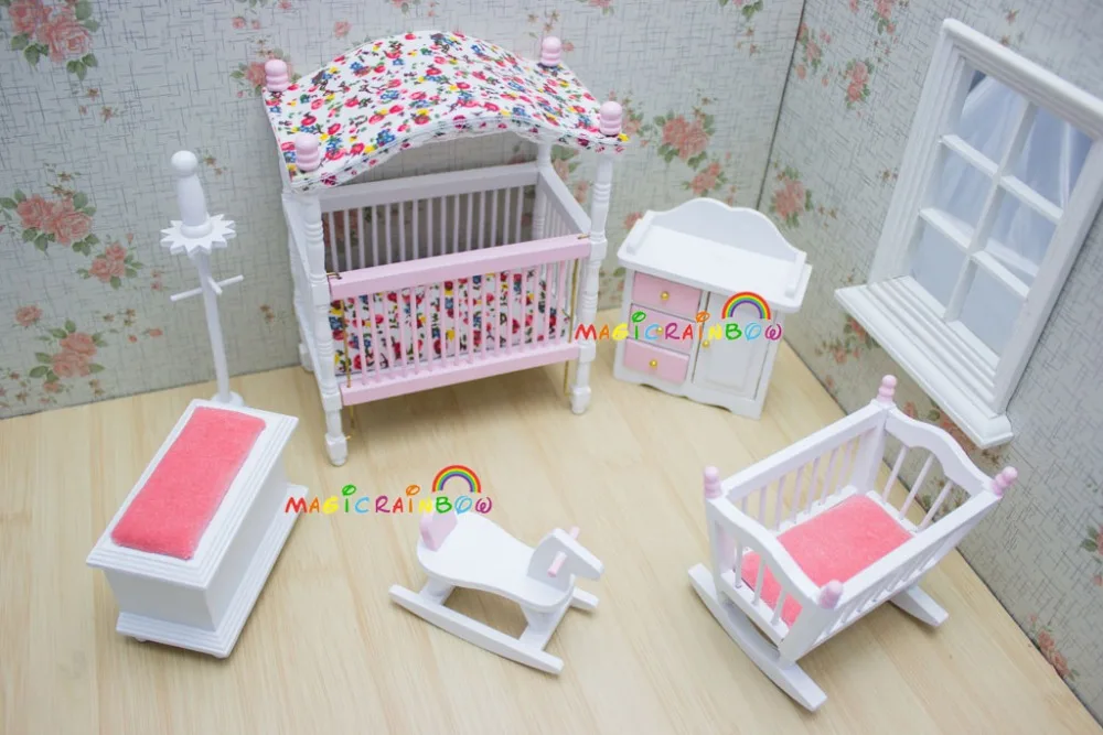 Mecedora sweetdream Casa Muñeca 1X para Accesorios para Muebles Rosa UK