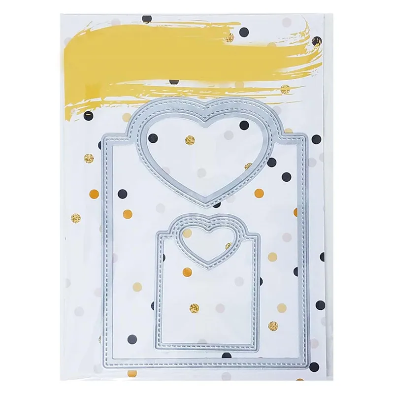 

GJCrafts Heart Tags Dies Metal Cutting Dies New 2019 for Card Making Scrapbooking DIY Album Embossing Paper Craft Stencil DieCut
