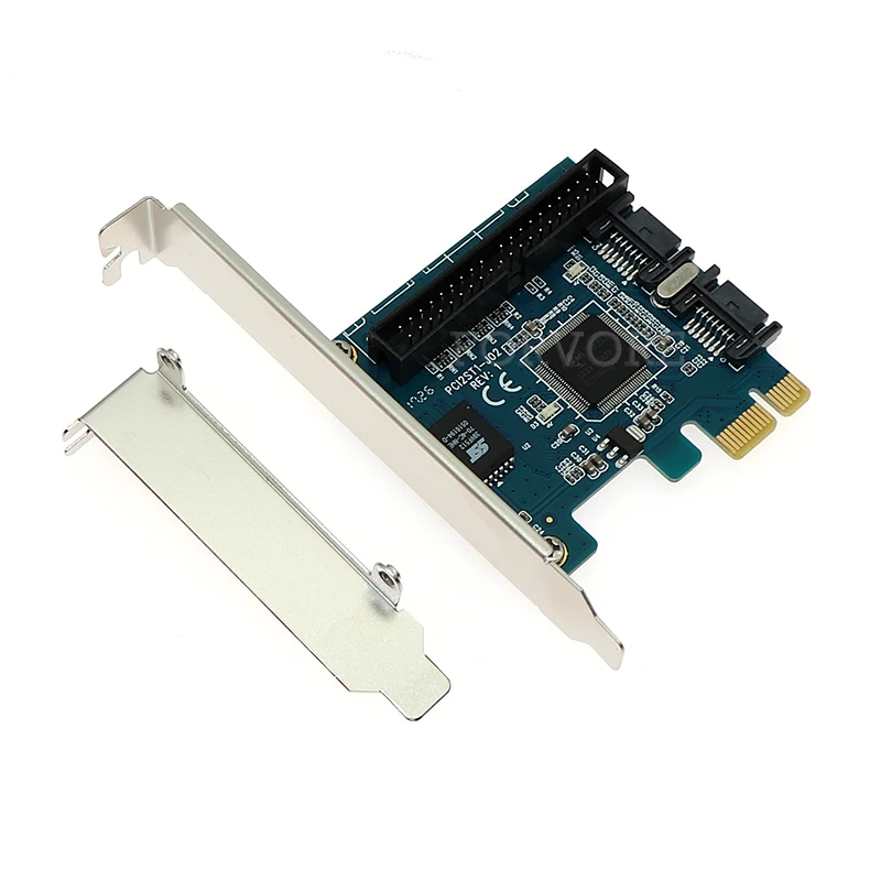 PCI-e для IDE и 2 порта SATA 7pin контроллер карты чипсет Jmicron JMB363