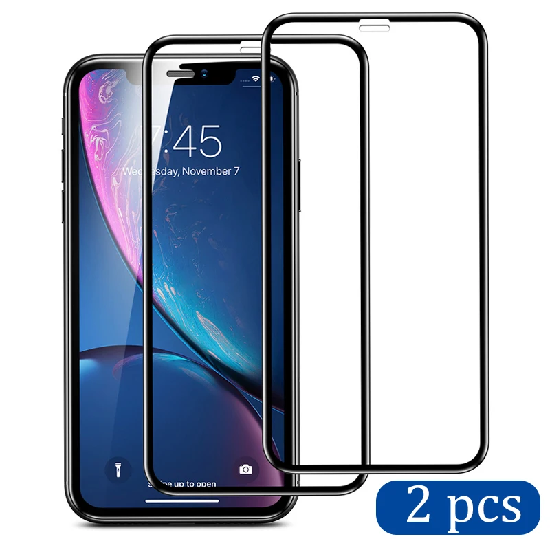 

2 Pcs Screen Protector For iPhone 7 6 8 Plus 5 5s se Tempered Glass Film For iPhone 6s X 7 Plus XR XS MAX Screen Protective Film