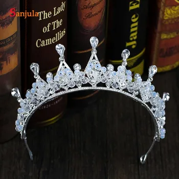 

2020 New Crystal Crowns Birthday Princess Tiaras Bridal Wedding Accessory For Head Adult Decorations Free Shipping T030
