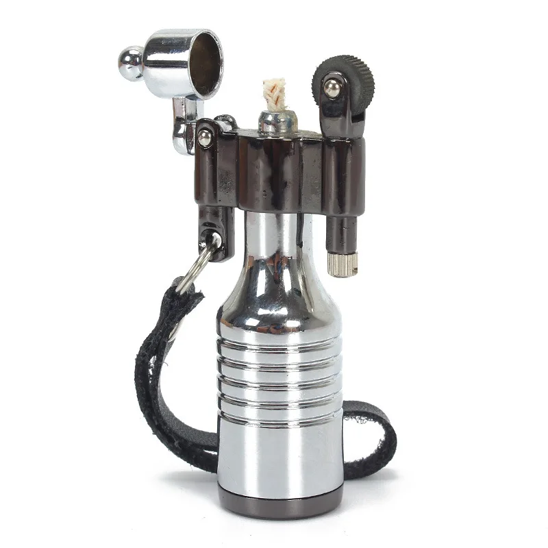 

Outdoor Fire Tool Portable Shackle Lighter Personality Compact Fuel Lighter Refillable Cigarette Metal Kerosene Oil Lighter
