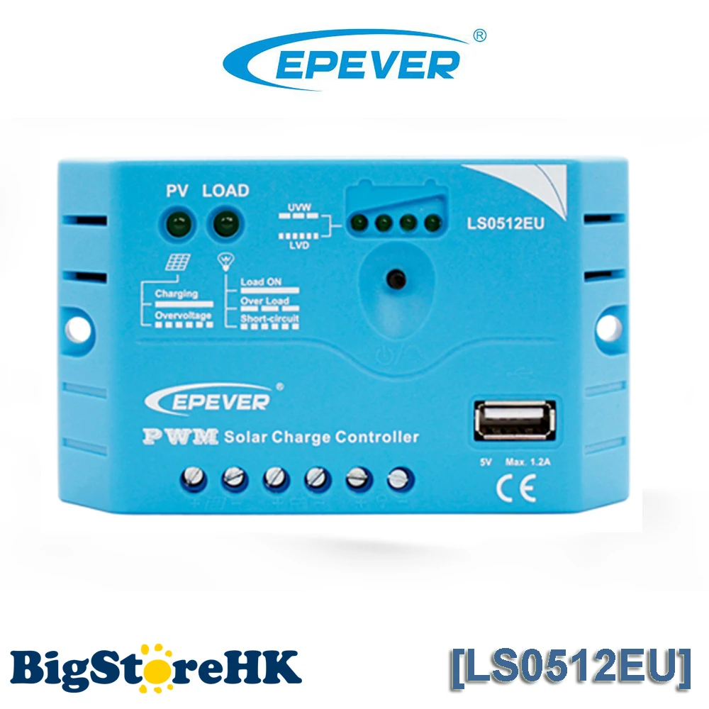 

5A 12V USB Solar Charge Controller Y-solar LE0512EU Solar Panel battery Charger controller GEL Flooded Sealed Battery