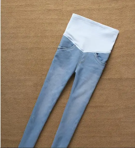 

Elastic Waist 100% Cotton Maternity Jeans Pants For Pregnancy Clothes For Pregnant Women Legging Autumn Winter Plus Size