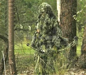 

5 piece Camo Hunting Clothing Sniper Ghillie Suit Tactical Camouflage Suit