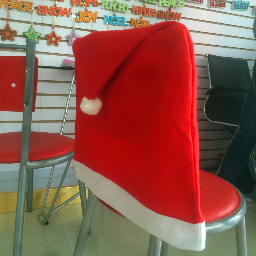 1 шт. рождественские украшения для дома нетканые рождественские покрытия для стула принадлежности для украшения стола рождественские шляпы Navidad