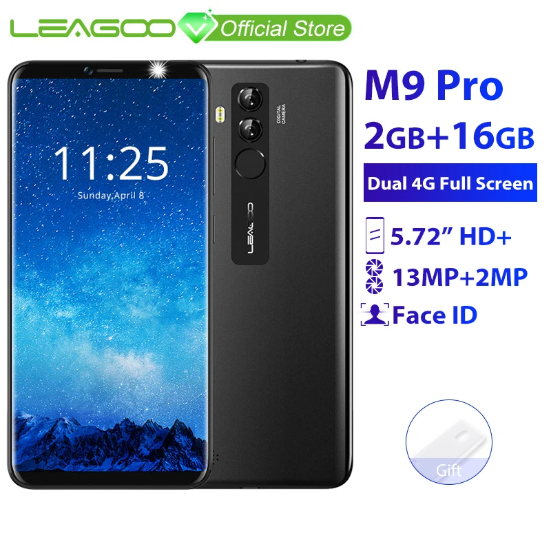 LEAGOO M9 PRO 2 Гб 16 мобильный телефон Android 8 1 5 72 &quot18:9 полный экран MT6739V четырехъядерный