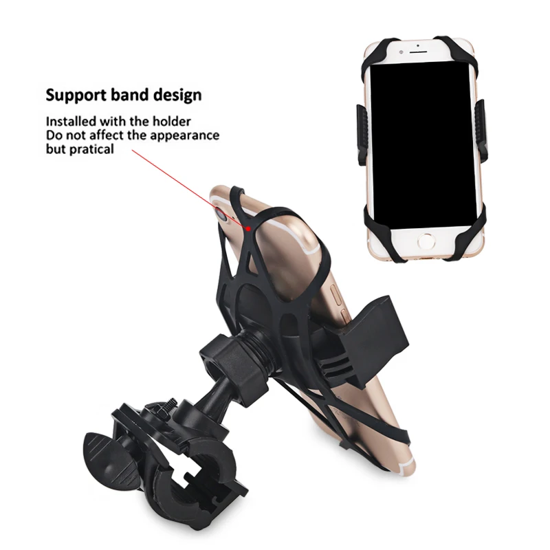  Telefon Halter Motorrad Lenker Halterung Telefon Halter Mit Silikon Unterstützung Band Für Iphone S