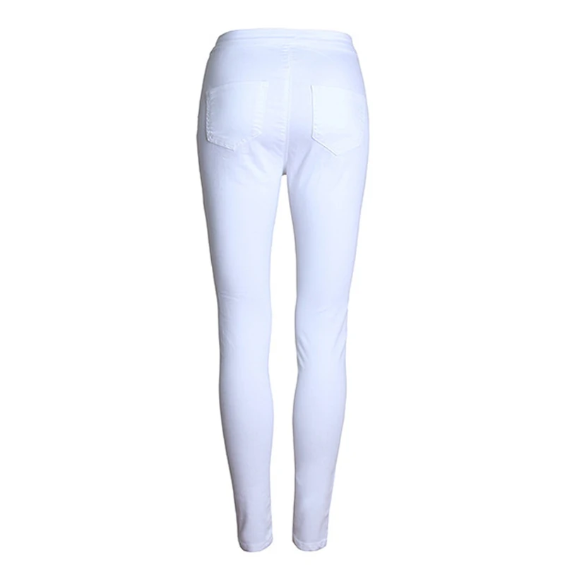 Fashion Slim Jeans Women Femme Female 2016 White Jeans With High Waist Tight Jeans Women's Candy Color New Pants Women Trousers