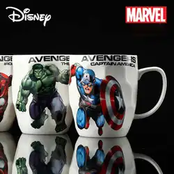 Disney Marvel Super Hero Мстители, Лига Справедливости Бесконечность войны 450 мл Железный человек Халк кружки с крышкой и ложкой чашка-кружка Gife