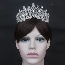 Модные Роскошные блестящие стразы, Корона невесты и диадемы, головной убор принцессы Noiva Diadem, свадебные аксессуары для волос, BH