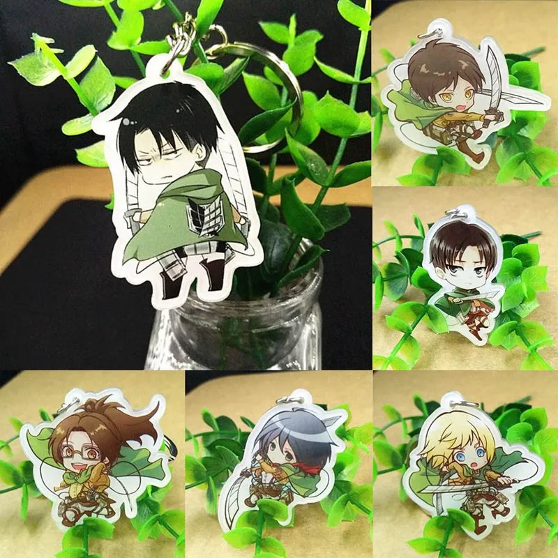 

Acrylic Anime Attack On Titan Silver Drip Keychains Giant Legion Flag Cosplay Jewelry Key Ring Car Key Holder For Anime Fans