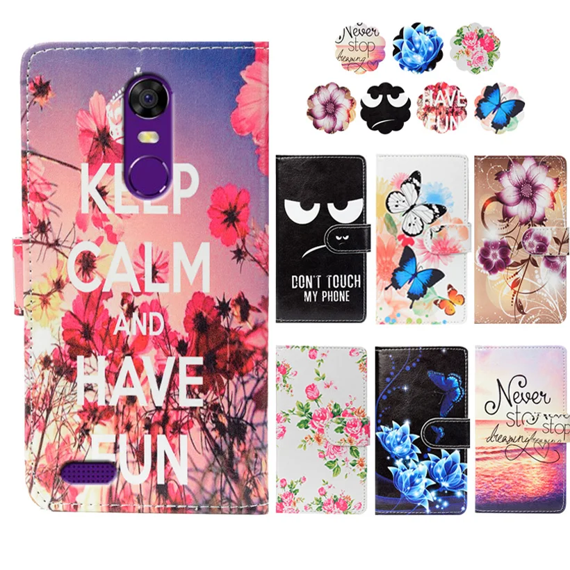 Fashion PU Leather Flip Print Wallet Case For Oukitel C8 Case Cover Book Case 5 5