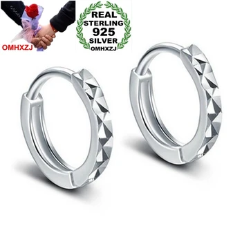 

OMHXZJ Wholesale Jewelry fashion kpop star for Woman gifts simple Car Flower 925 Sterling Silver buckle hoop Earrings YS167