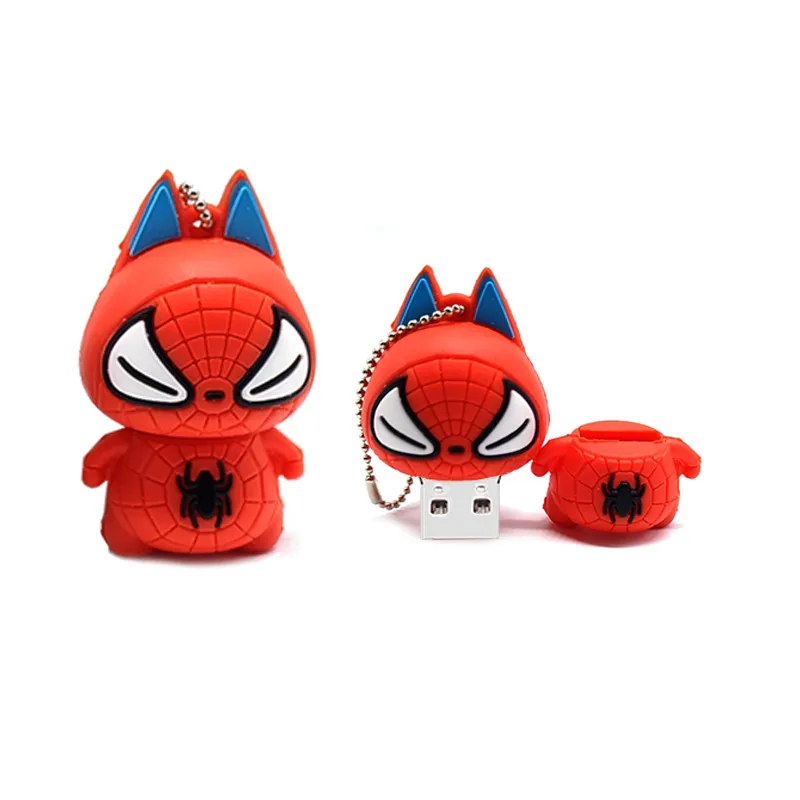 Pendrive cartoon Spiderman usb flash drive 4GB 8GB 16GB 32GB 64GB cute Batman/Death memory stick Personalized gift pen drive