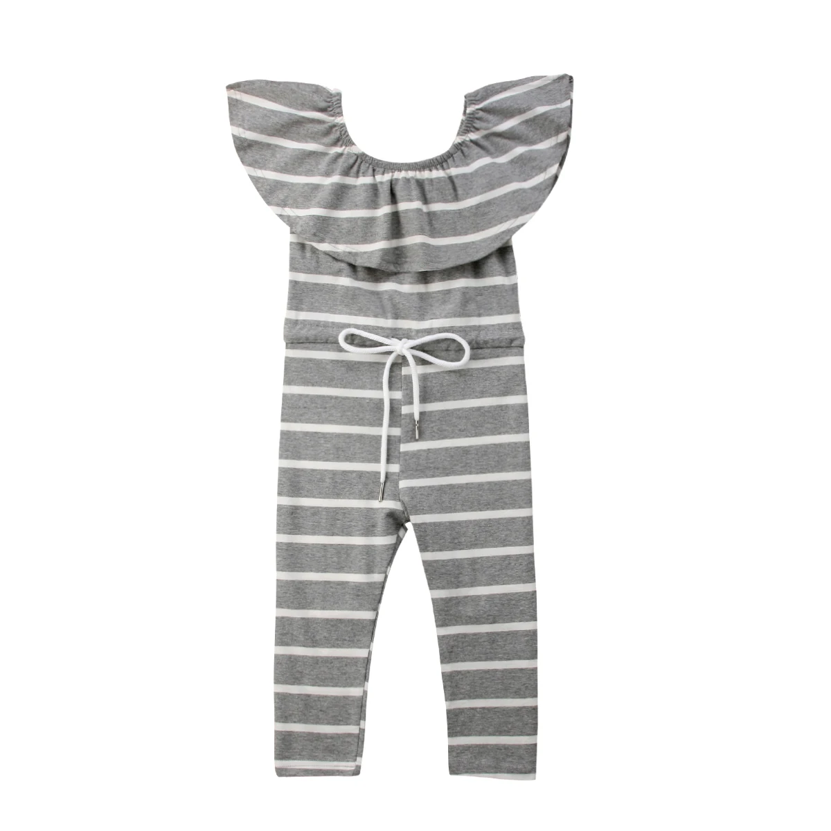 

Toddler Kids Baby Girls Clothing Off Shoulder Romper Striped Casual Cotton Jumpsuit Outfits Clothes Girl 1-6T