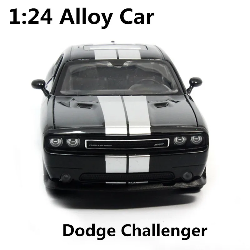 1:24 сплав автомобиля, высокая моделирования модели автомобилей dodge challenger, металл diecasts, катания, детские игрушечные транспортные средства