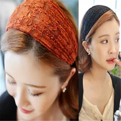 Lace oversized fashion twisted floral temperament women's girls bow wide version hair band headband fabric jewelry gifts Lace oversized fashion twisted floral temperament women's girls bow wide version hair band headband fabric jewelry gifts
