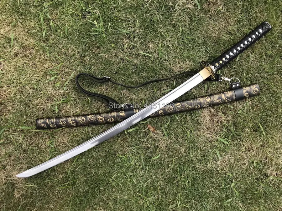 Handmade Japanese Samurai Sword Katana Full Tang Folded Damascus Steel Blade Sharp Asian Battle Knife Saber