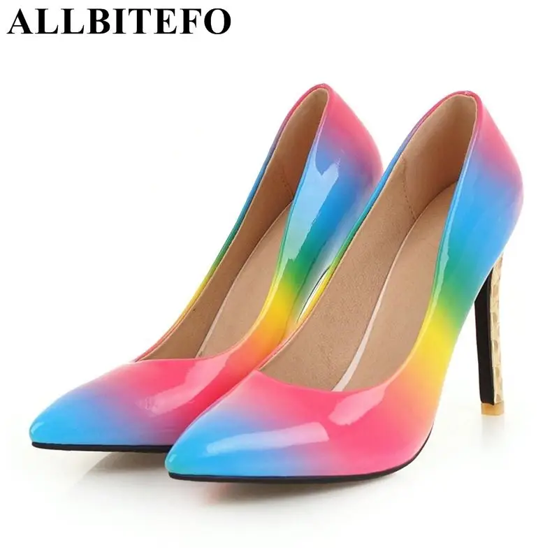 

ALLBITEFO supper high heels women pumps colors women high heel shoes wedding women shoes office ladies shoes large size:34-44