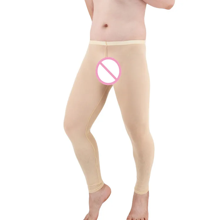 Male ankle length trousers male sexy transparent trousers male tights pajama pants gauze ankle length trousers : 1531