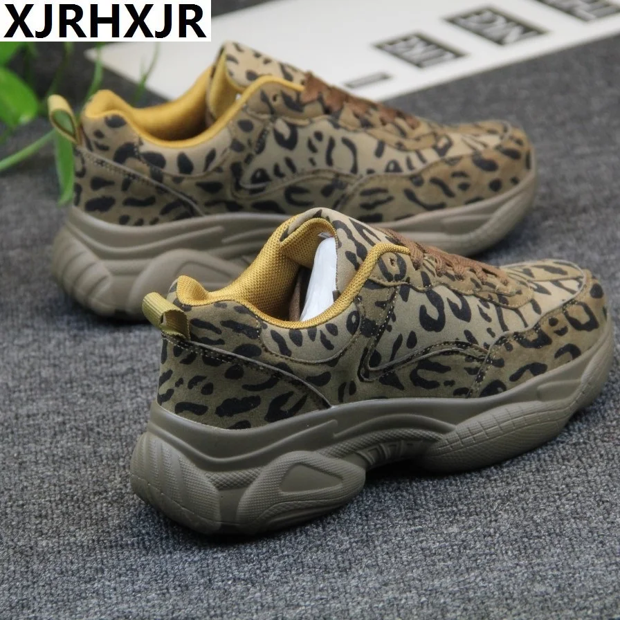 

brand Leopard print ins super-hot thick-soled dad shoes women's mesh spring summer shoes women casual comfort footwear sneakers