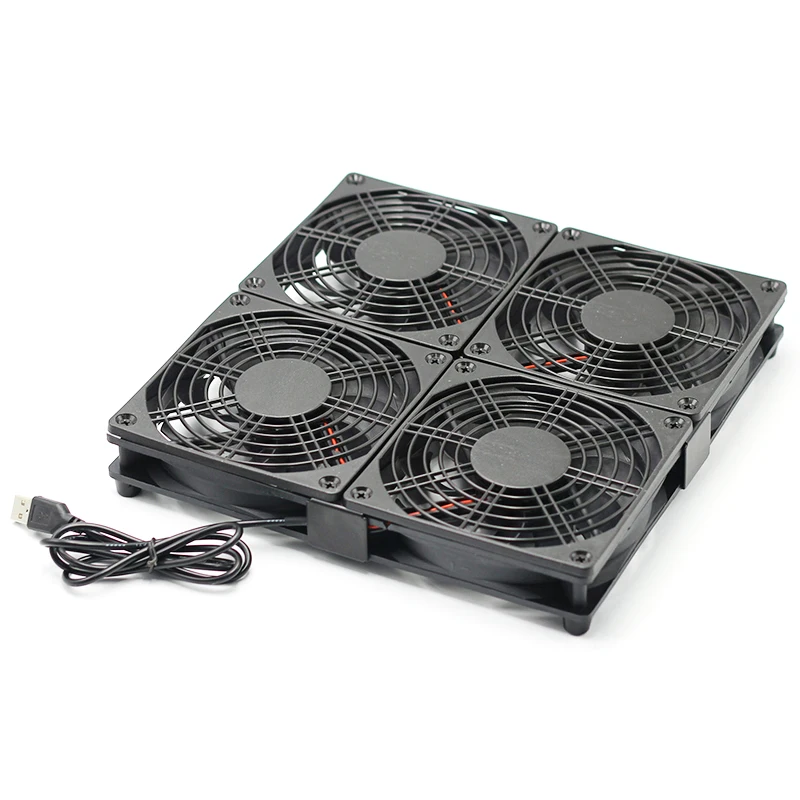 

4 Fan Wireless Router Radiator Bracket Frame Set-Top Tv Box Switch Network Support Paper Notebook Computer Stands Cooler 5V Us