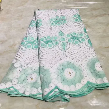 

Excellent design French embroidery mesh lace fabric with stones African net lace fabric for dree VRN185(5yards/lot)
