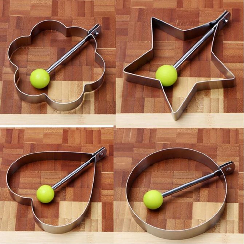 4 PCS Fried Egg Mold Stainless Steel Pancake Ring Kitchen Tool