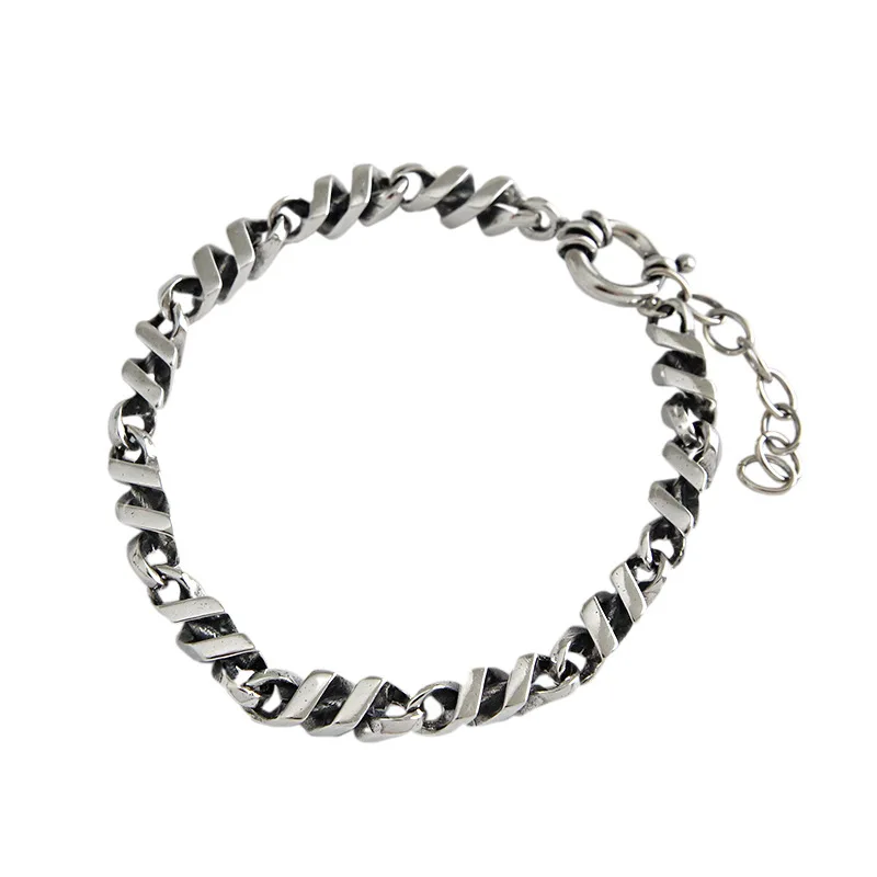 

Retro Twisted 925 Sterling Silver Bracelet