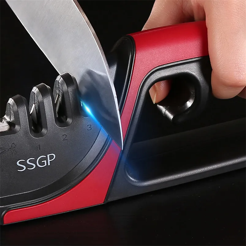 

Knife Sharpener 4 Stages Diamond Ceramic Kitchen Knife Sharpening Stone Household Sharpeners Kitchen Knives Tools Fura Knife