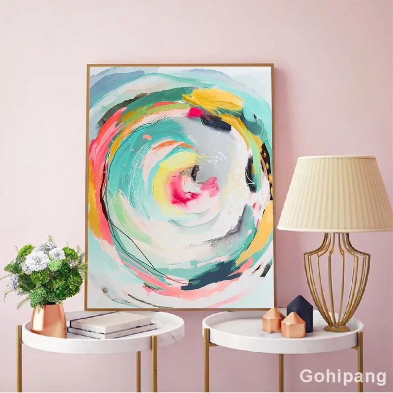 

Abstract Art Prints Modern Abstract Colorful Art Poster Home Wall Art Decor Brushstroke Art Pastel Canvas Painting Decorations