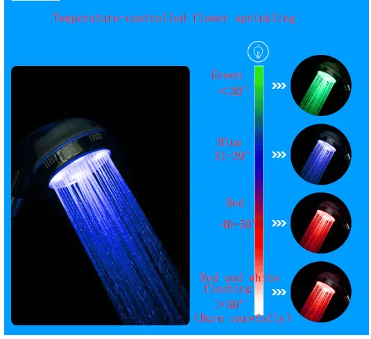 Умный спа-Душ спрей контроль температуры led anion booster экономия воды ручной Спринклер