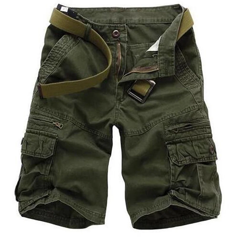 Men's Cargo Shorts Men Casual Cotton Multi-pocket Overalls bermuda masculina Mens Summer Military Sports Short Pants Shorts Man
