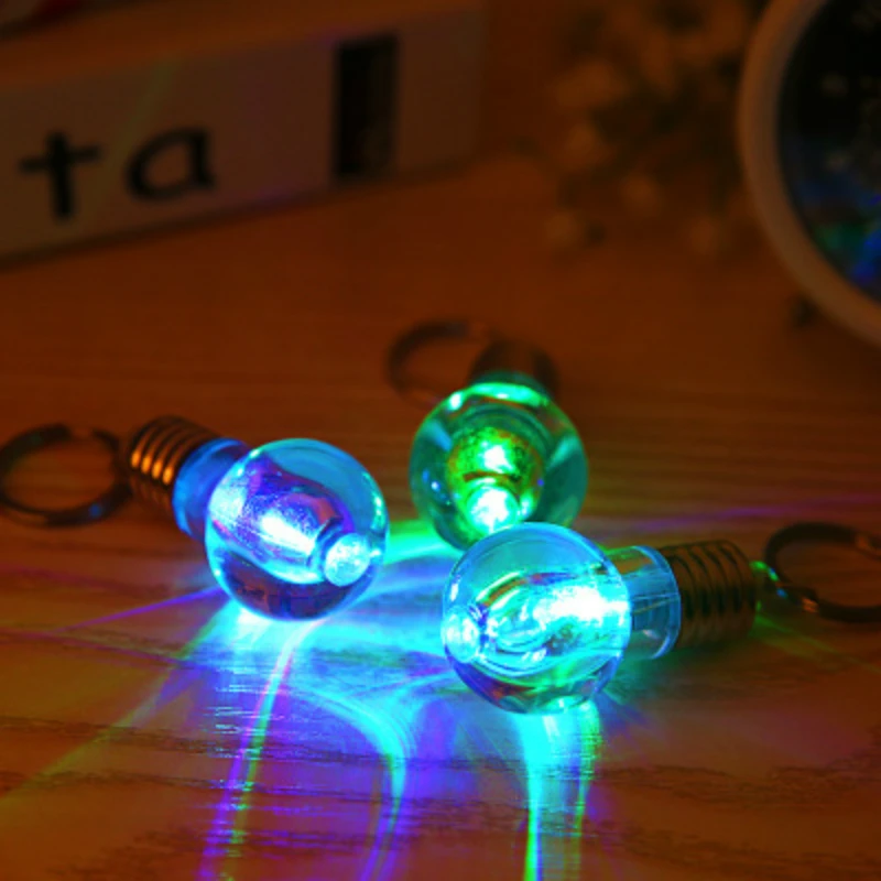 CHICLITS Colorful Mini Bulb LED Colorful Flash Night Light Keyring
