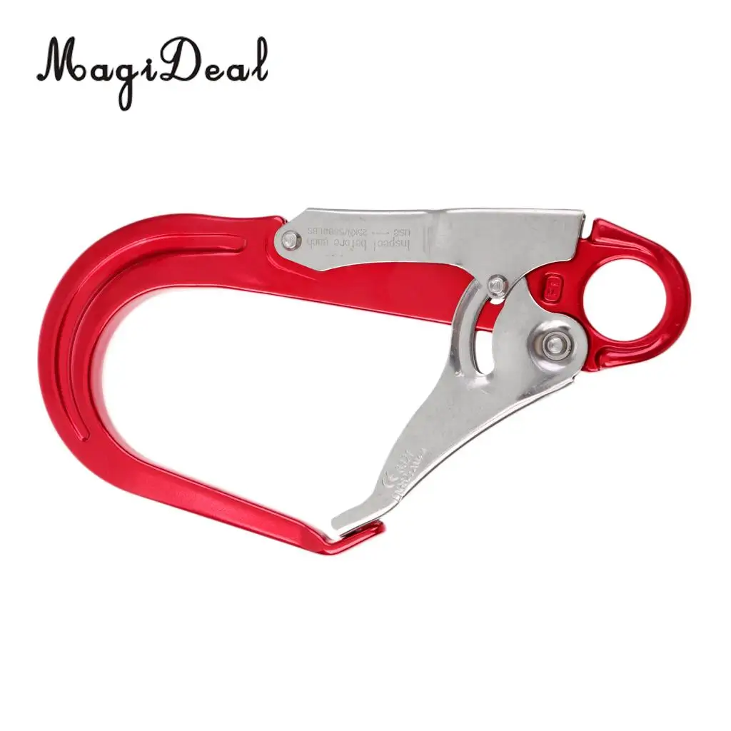 Outdoor 25KN Heavy Duty Rock Climbing Fall Protection Safety Lanyard Snap Clip Hook Blue/Red for Mountaineer Rappelling Camping