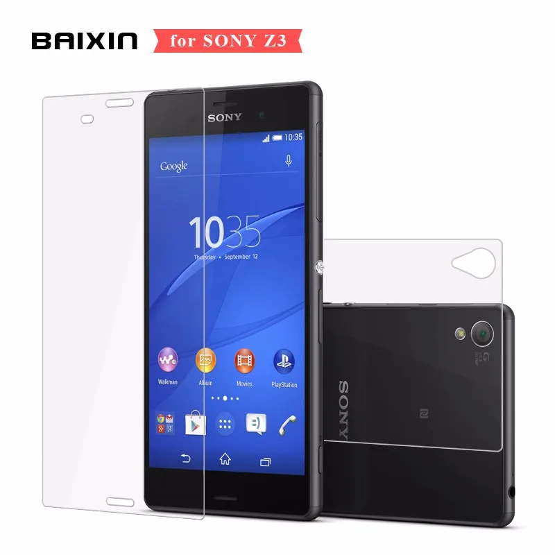 2 шт./лот, закаленное стекло для sony Xperia Z3, защита экрана, передняя+ задняя, Взрывозащищенная пленка для Xperia Z3 D6653 D6603, защита