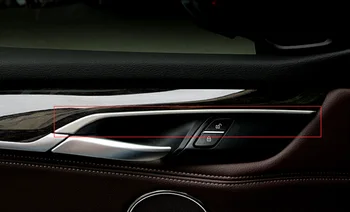 

NEW Stainless Chrome Inner Inside Door Bowl Cover Trim Decorative Molding Strips 4pcs Glossy For BMW X6 F16 2015