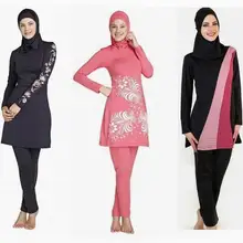 Хиджаб, Исламский купальник, скромный, для девушек, Мусульманский купальник, арабский, для женщин, плюс размер, одежда, полное покрытие, 3 шт., купальный костюм, размер S-4XL