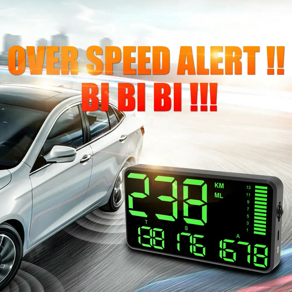 

GPS HUD Digital Head Up Display Car Trucks Speedometer Speed Warning Universal H