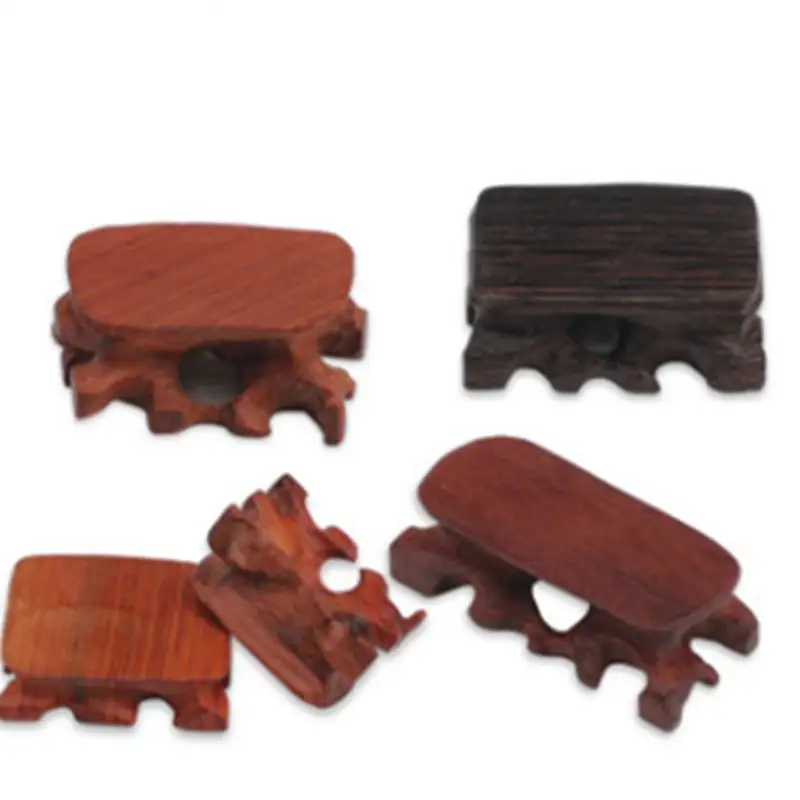

1pcs Antique Chinese Old Hardwood Display Stand Wood Art Stone Collection Base Home Decoration Random Style QDD9530