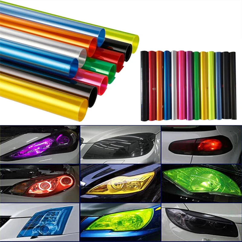 

100*30cm Car Light Sticker Headlight Tail Light Tint Vinyl Film Sticker FOR Ford Focus Mondeo Fiesta Ranger Volvo V40 XC60 XC90