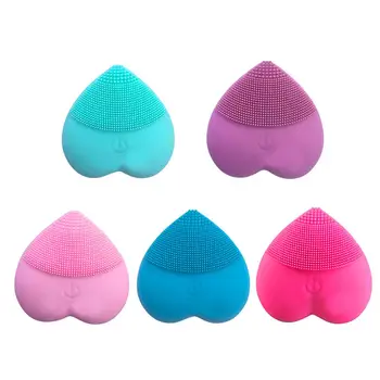 

Rechargeable Electric Ultrasonic Face Brush Device Tool Silicone Facial Washing Cleaner Skin Care Cleaning Massage Brush Machine