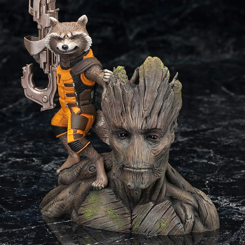 

ARTFX Tree Man Rocket Raccoon PVC Action Figure Model Toy 13cm