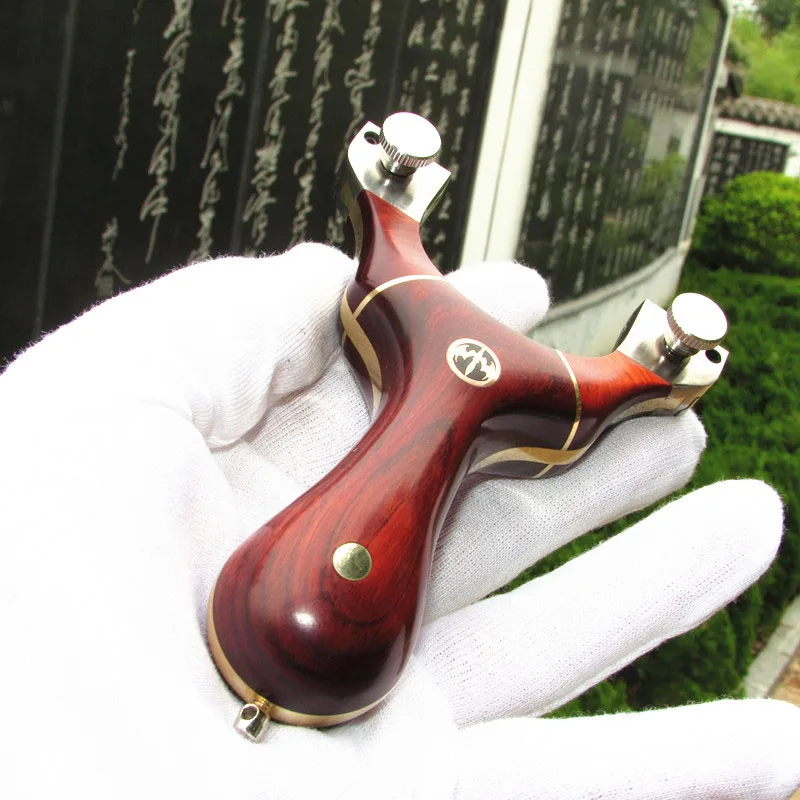 

Professional Slingshot with Titanium Steel Patch with Powerful Flat Rubber Band Recurve Bow Outdoor Hunting Shooting Games