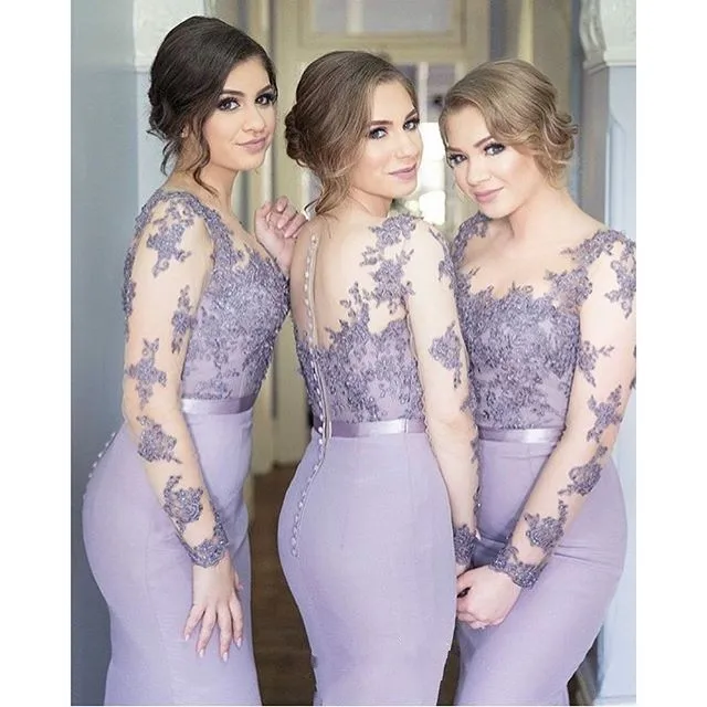Lilac-Purple-Long-Sleeve-Bridesmaid-Dresses-Mermaid-Chiffon-Plus-Size-2016-Lace-Maid-of-Honor-Wedding_conew1