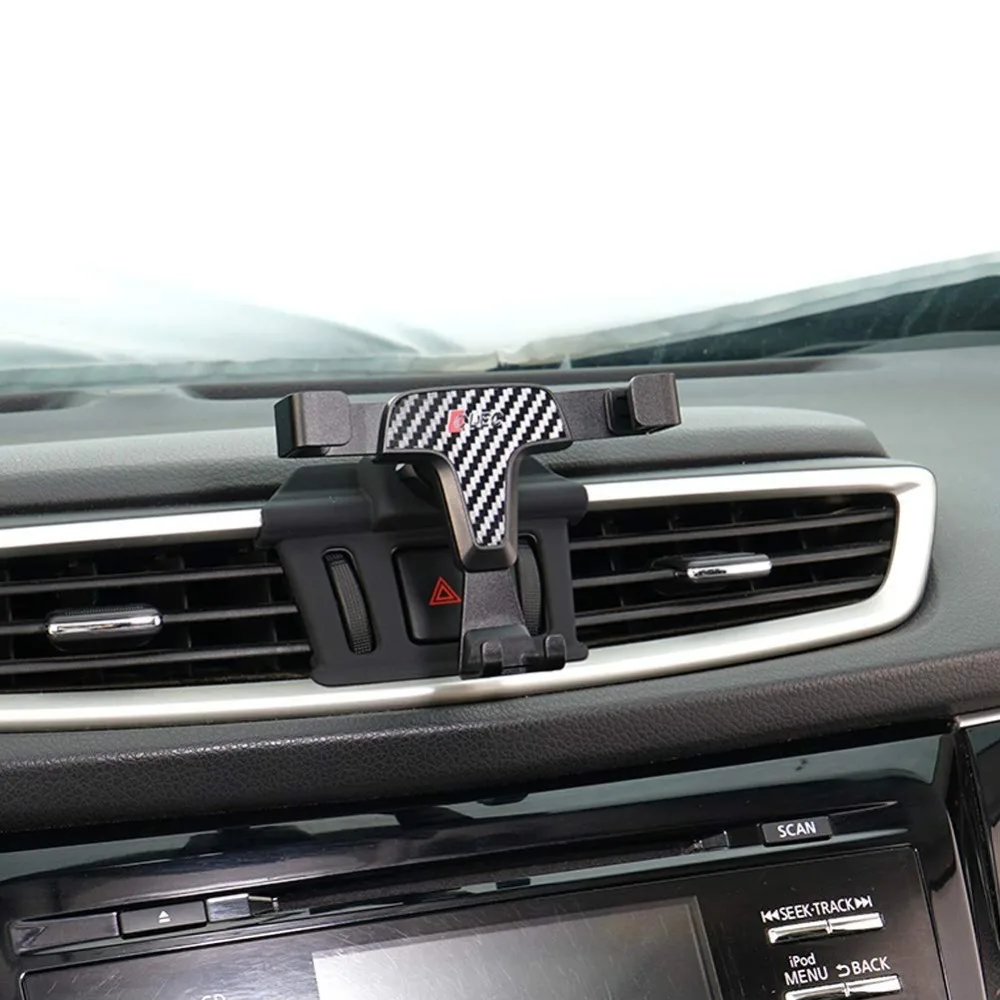 Cena Uchwyt telefonu dla Nissan Qashqai J11 2016 2017 odpowietrznik samochodowy stojak na telefon klip dla x trail Rogue T32 Qashqai 2017 2018 2019