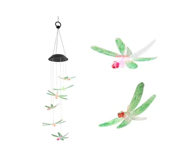 

3PCS Novelty LED Solar Wind Chime Light Color-Changing Hummingbird Outdoor Solar lamp Elk/Butterfly/Star