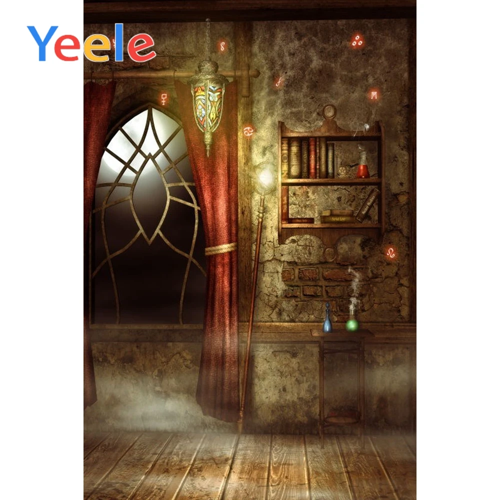 

Yeele Vintage Interior window Bookshelf Baby Students Portrait Photography Backgrounds Photographic Backdrops For Photo Studio