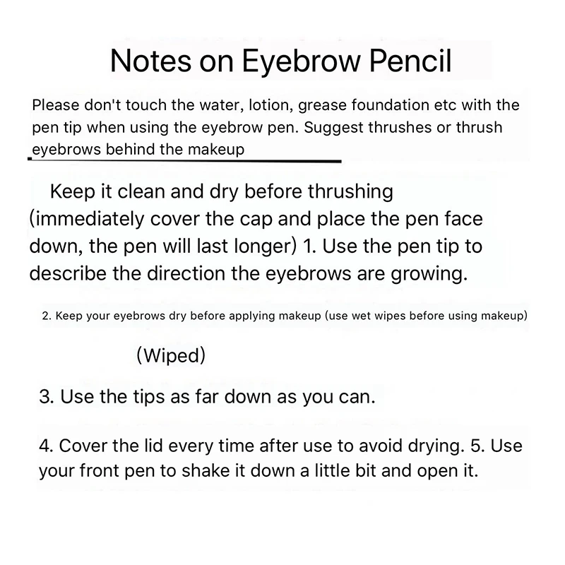 Microblading карандаш для бровей, 4 кончика, жидкая ручка для бровей, тату, 5 видов цветов, макияж, брови, водостойкая Косметическая подводка для бровей